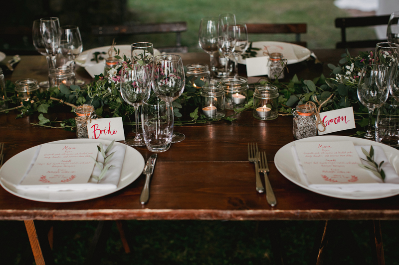 114 table setting for a wedding in the countryside Rachel & Michael   Outdoor Rustic Wedding   Umbria Wedding Photographer